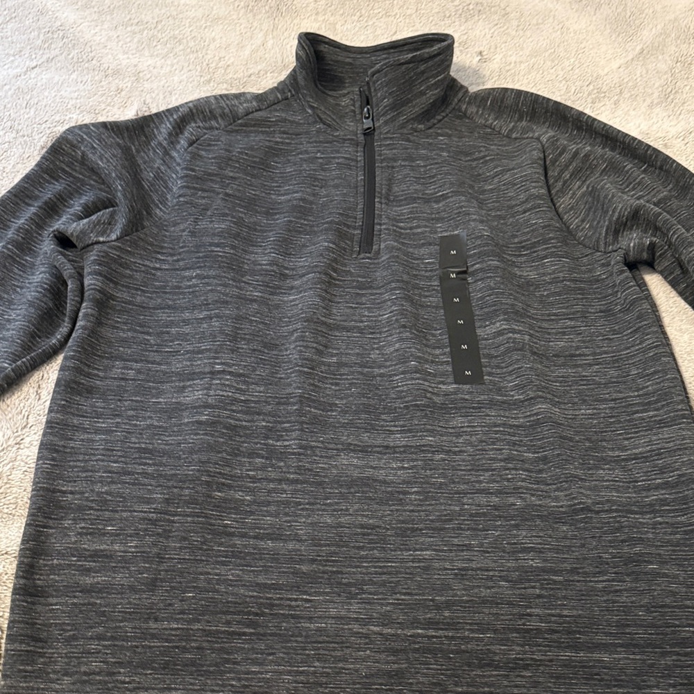 Banana Republic Men's Charcoal Zip-Up Sweater